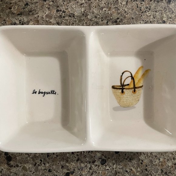 Rae Dunn Dish Two Sided - Picture 1 of 3